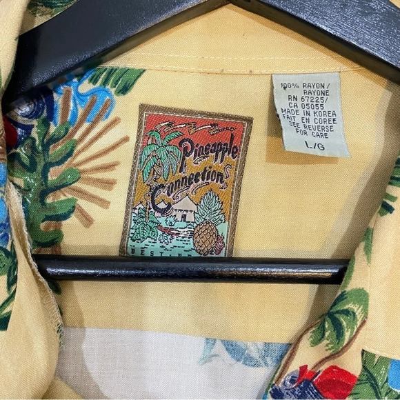 Pineapple Connection Men’s Vintage Hawaiian T Shirt Retro Car Palm Trees Size L - Picture 13 of 15